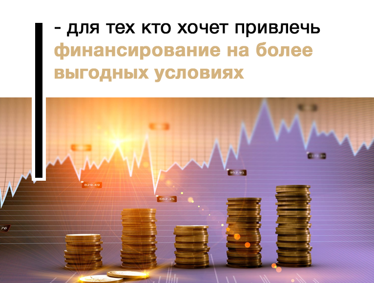 - для тех кто хочет привлечь финансирование на более выгодных условиях